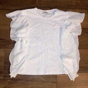 Pinch women’s White ruffled top size L